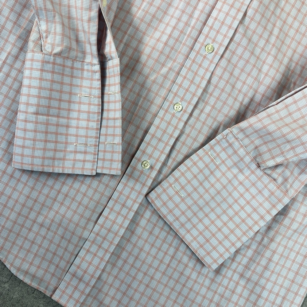 Brooks Brothers Dress Shirt Men L 16-32 Gingham Graph Check Slim Fit Cotton 346 - Picture 7 of 8
